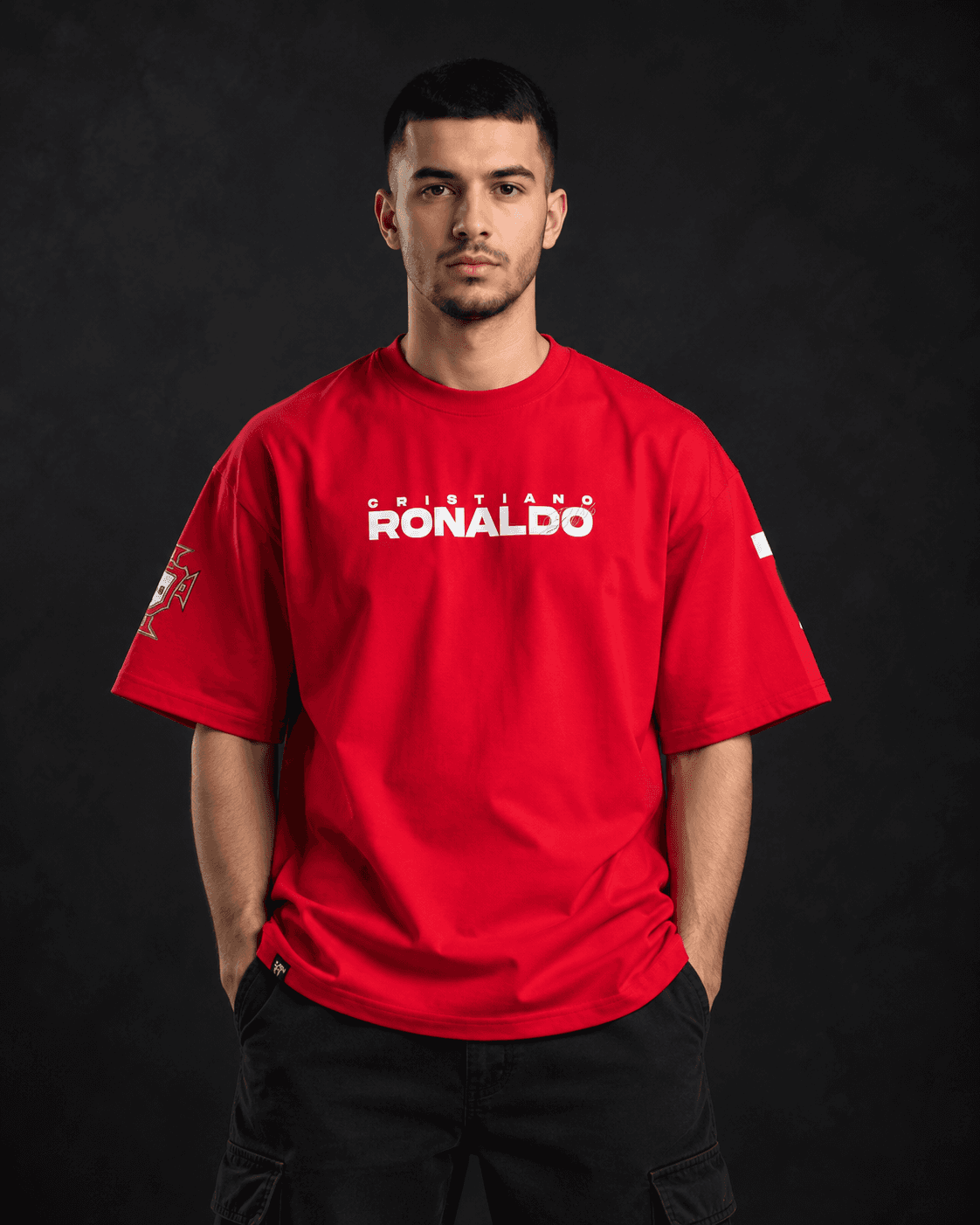 Cristiano Ronaldo Red Shirt Portrait (1)