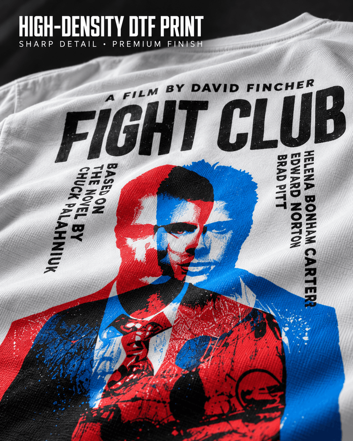 Fight Club movie poster graphic print close-up